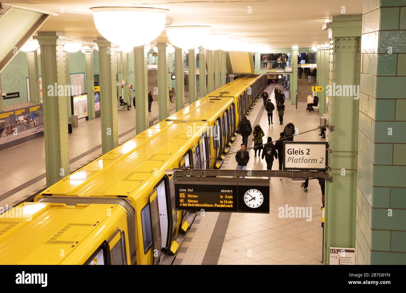 Berlin, Germany on Januari 1, 2020: U-Bahn Berlin, Berlin`s subway is Germany`s largest subway network. The subway consists of 173 stations divided in Stock Photo